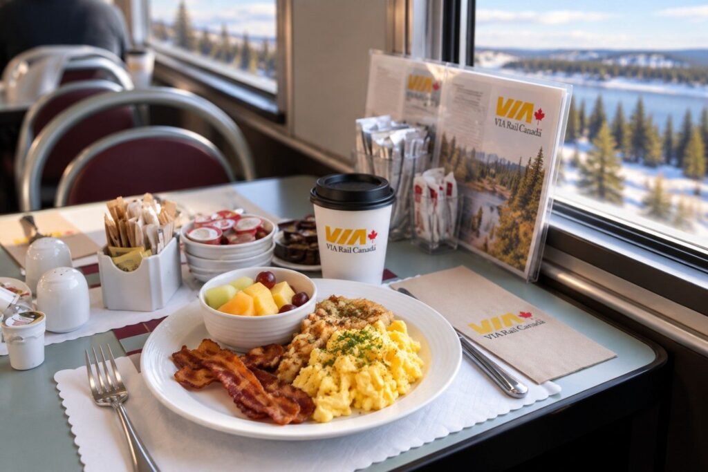 Dining on the Winnipeg to Churchill Train