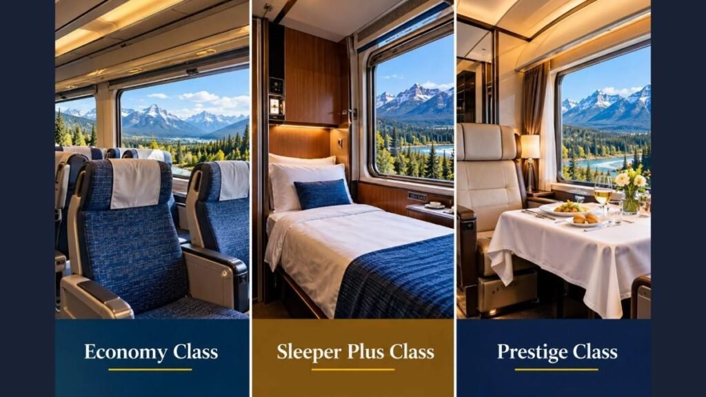 Classes Available on VIA Rail Jasper to Edmonton