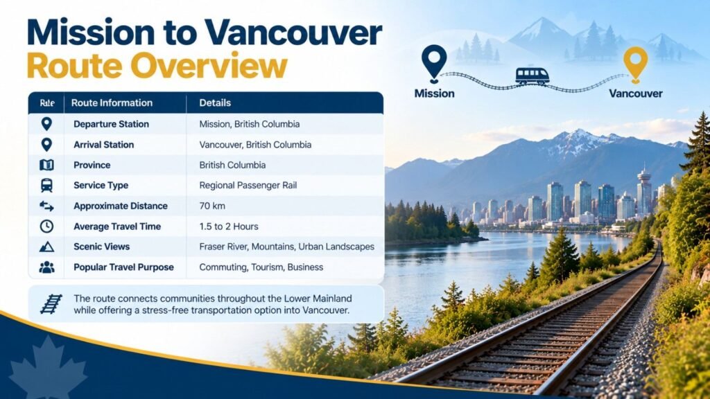 Mission to Vancouver Route Overview