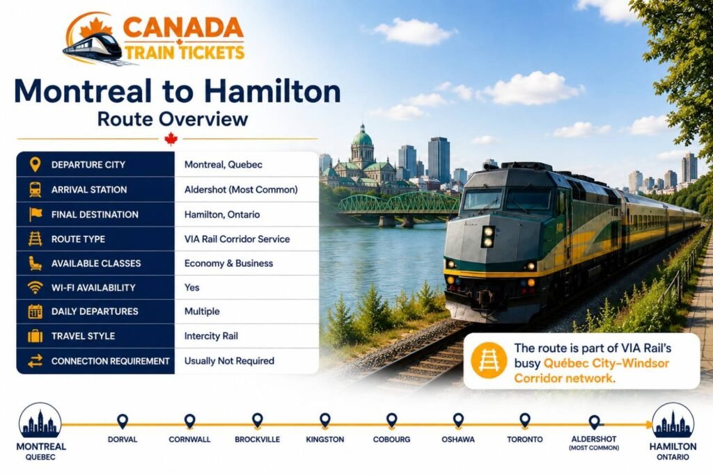Montreal to Hamilton Route Overview