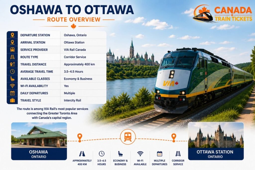Oshawa to Ottawa Route Overview