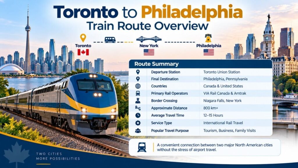 Toronto to Philadelphia Train Route Overview