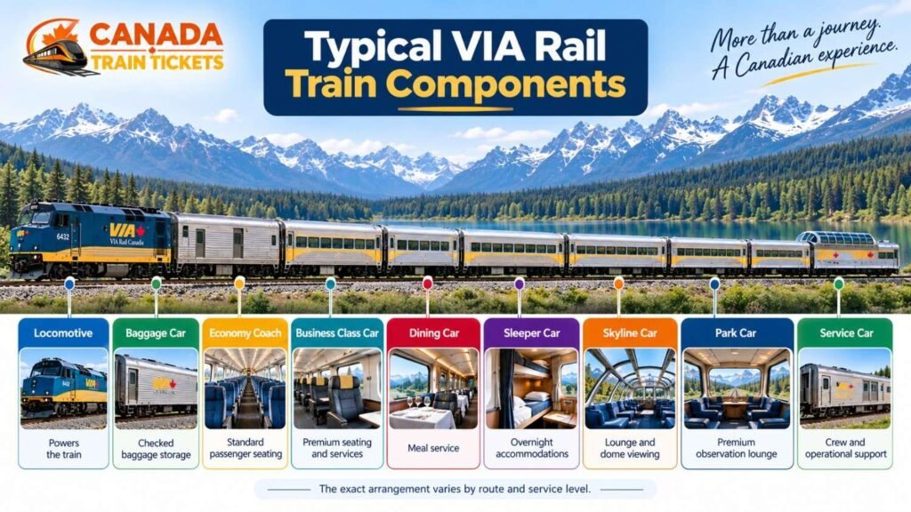 Typical VIA Rail Train Components