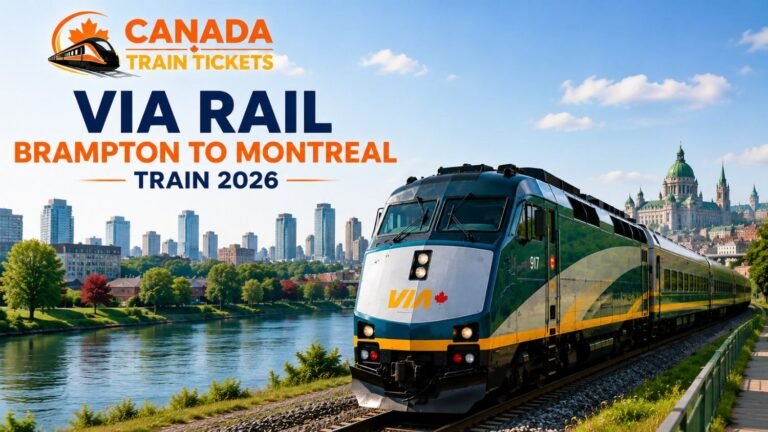 VIA Rail Brampton to Montreal Train 2026