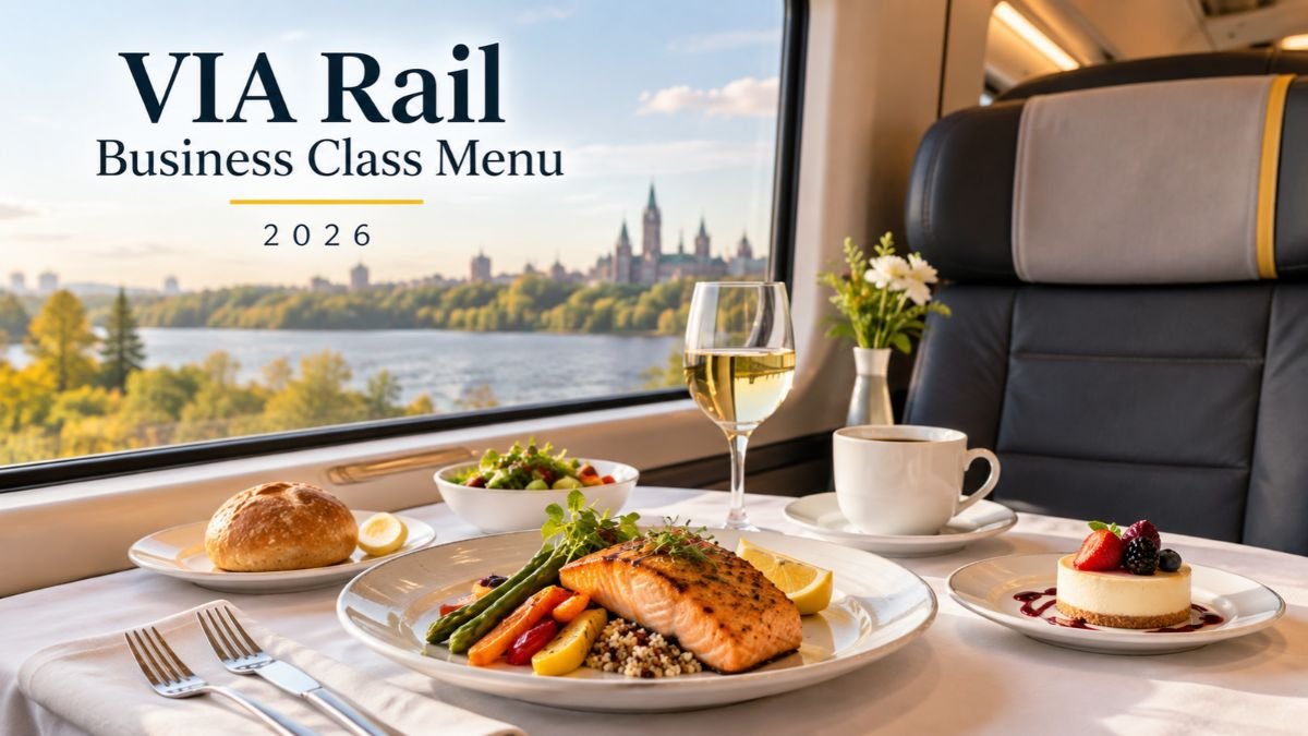 VIA Rail Business Class Menu 2026