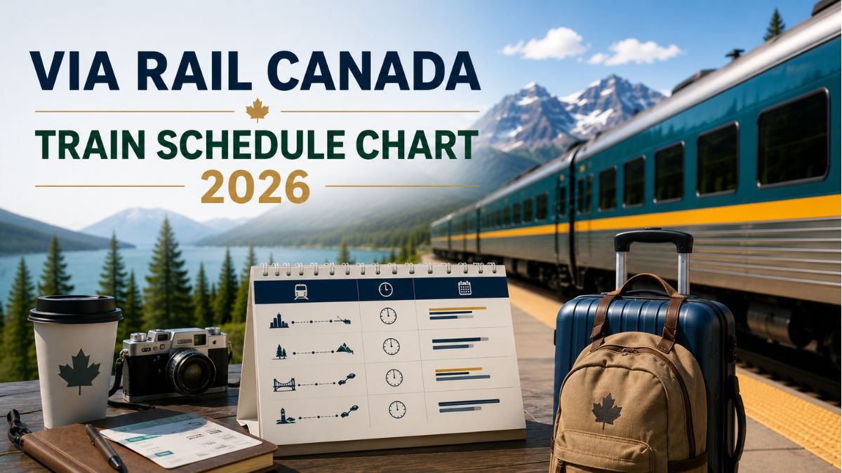 VIA Rail Canada Train Schedule Chart 2026