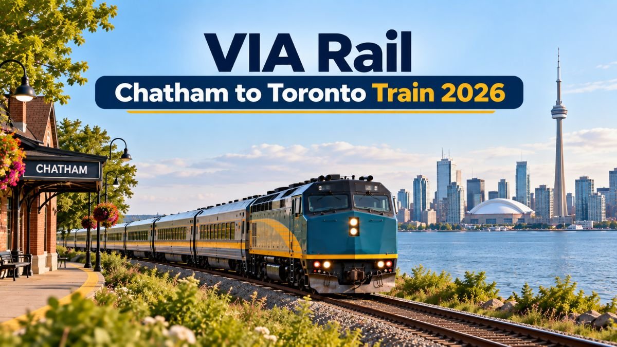 VIA Rail Chatham to Toronto Train 2026