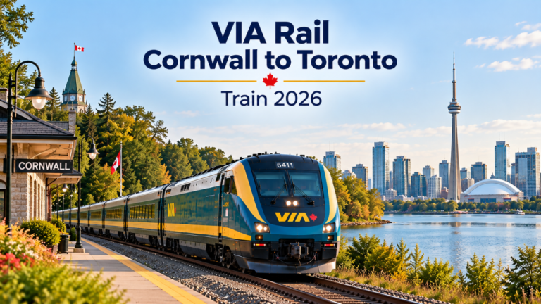 VIA Rail Cornwall to Toronto Train 2026