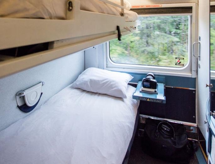 VIA Rail Lower Berth Prepared for Sleeping3