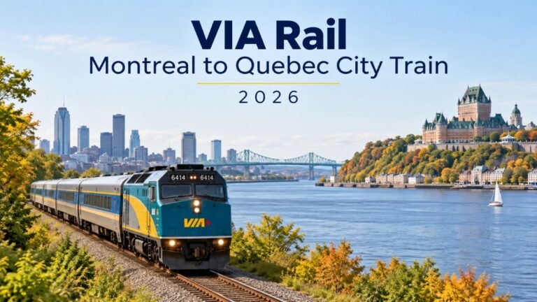 VIA Rail Montreal to Quebec City Train 2026