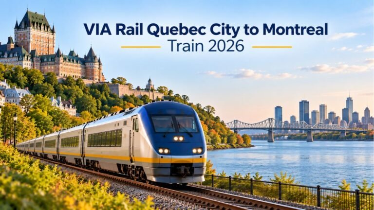 VIA Rail Quebec City to Montreal Train 2026