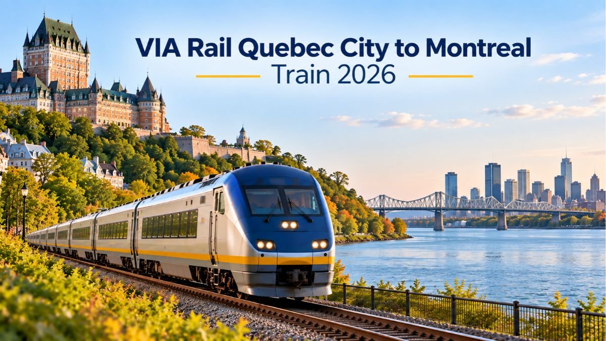 VIA Rail Quebec City to Montreal Train 2026