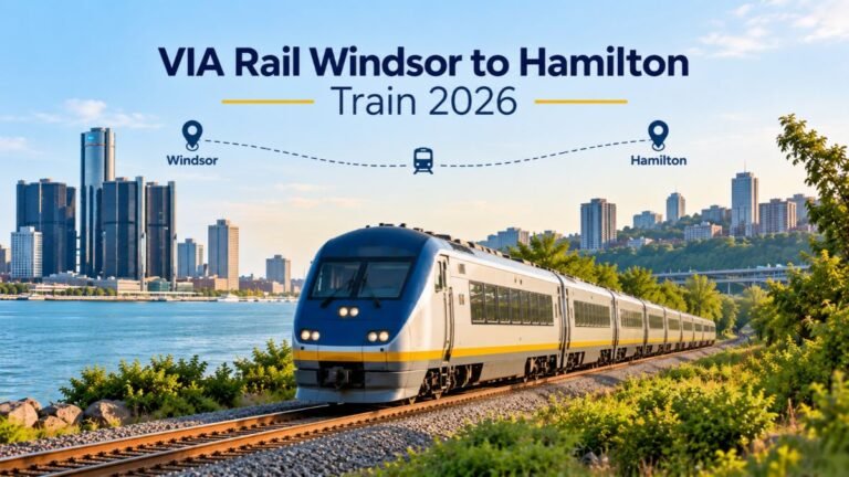 VIA Rail Windsor to Hamilton Train 2026
