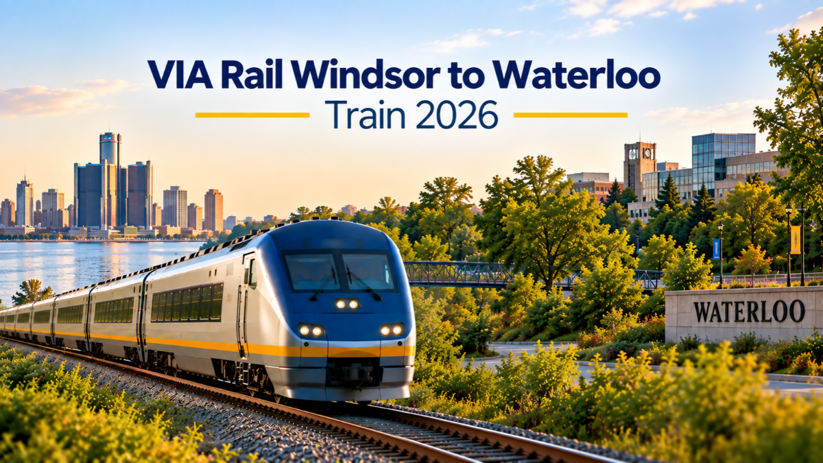VIA Rail Windsor to Waterloo Train 2026