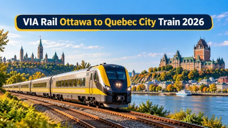 VIA Rail Ottawa to Quebec City Train 2026
