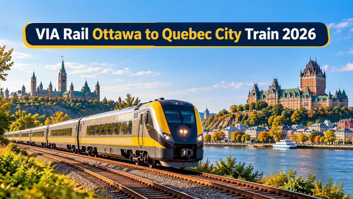 VIA Rail Ottawa to Quebec City Train 2026