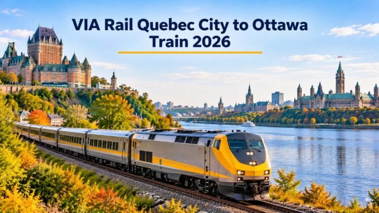 VIA Rail Quebec City to Ottawa Train 2026
