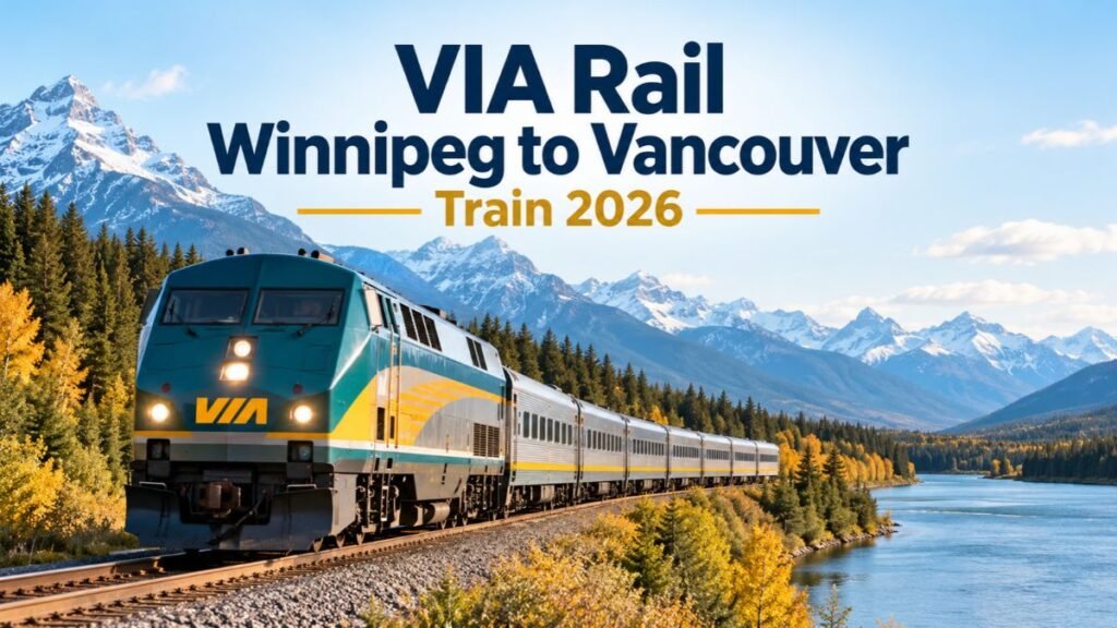 VIA Rail Winnipeg to Vancouver Train 2026